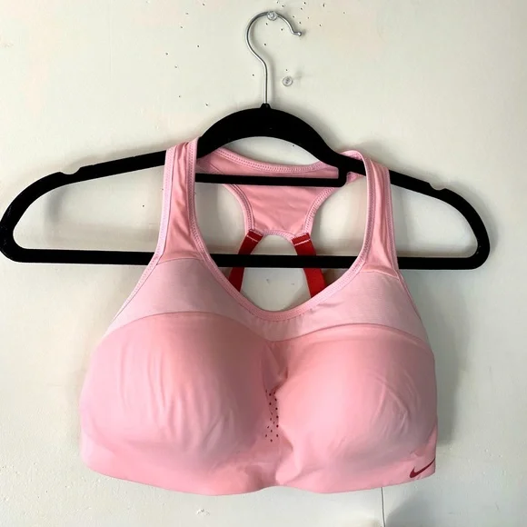 NWT•Nike Women's Training Athletic Sports Bra Pink AJ0340-630 Size M - Picture 1 of 6